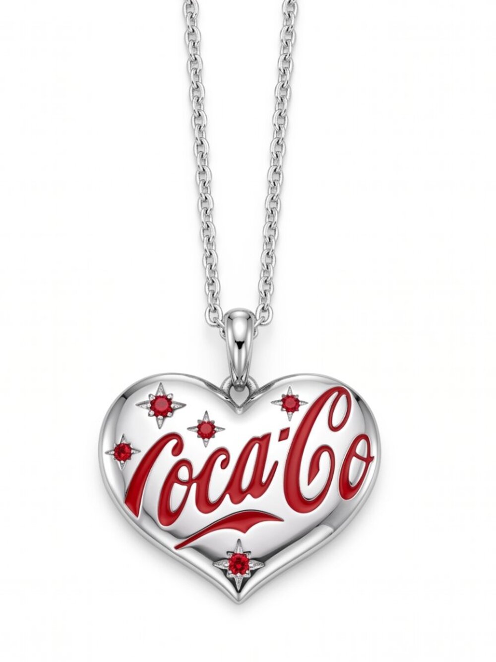 Coke / Coca Cola Heart Necklace, Charmed Aroma Coke Collaboration